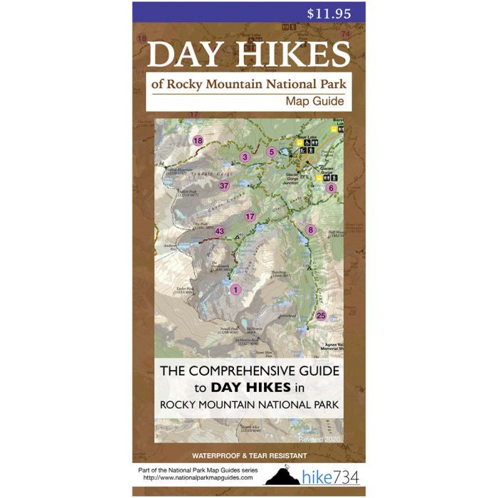 Day Hikes of Rocky Mountain National Park Map Guide