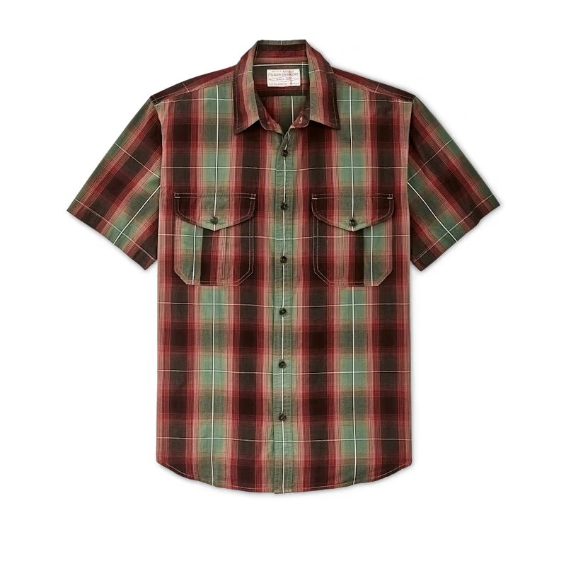 Washed Short Sleeve Feather Cloth Shirt